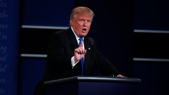 Donald Trump speaks during the first presidential debate, at Hofstra University in Hempstead, N.Y., Sept. 26, 2016. It will likely take a few days to measure any shift in the race after the candidates’ clash at in New York, but both will hit the trail on Tuesday with the goal of framing the debate’s outcome to their advantage. (Doug Mills/The New York Times)