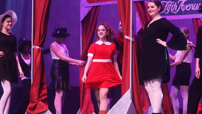 Emma Street performs the role of Annie in Twin City Ballet's "An Annie Christmas" at the W.L. "Jack" Howard Theatre at the Monroe Civic Center on Tuesday, November 30, 2016. Schools are attending matinee performances throughout the week. 