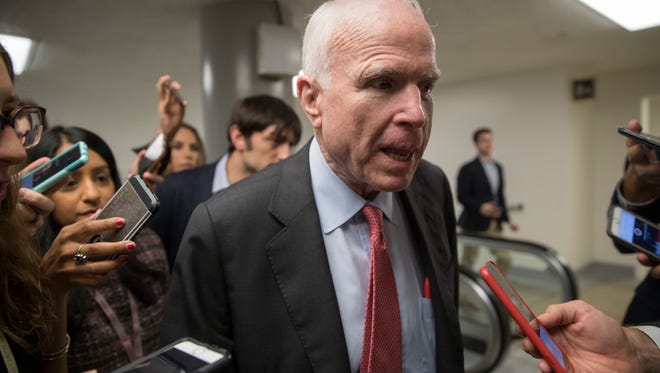 Sen. John McCain is concerned that Arizona would be penalized under the revised Senate health-care bill, and he is vowing to pursue amendments.