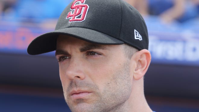 David Wright wears a Stoneman Douglas baseball cap as did all the players from both teams in recognition of the school that lost seventeen students in a shooting spree last week. The Mets played their first game of the exhibition season. 