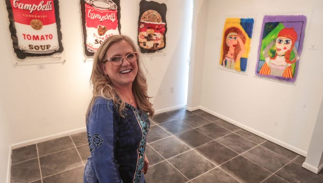 May 4, 2018; Palm Desert, CA, USA;  Actress Nancy Cartwright at D Gallery where her art is shown. 
