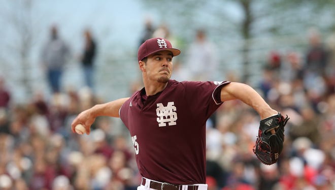 Mississippi State pitcher Dakota Hudson was one of 60 players named on the Golden Spikes midseason watch list on Wednesday.