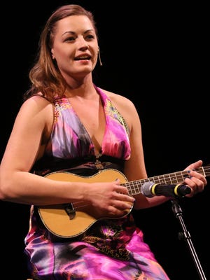 Jenna Tomcek of The Centerstage Band & Show Choir performs the number "Riptide" during dress rehearsal at the Grand Theater, Tuesday, September 29, 2015, for the group's 9th annual show "Reaching for the Stars - A Talent Show Tribute." The show is live at the Grand, Thursday - Saturday at 7:30 p.m.