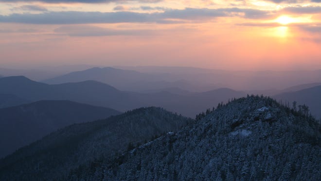 View of Mount LeConte in Great Smoky Mountains National Park, Tennessee.