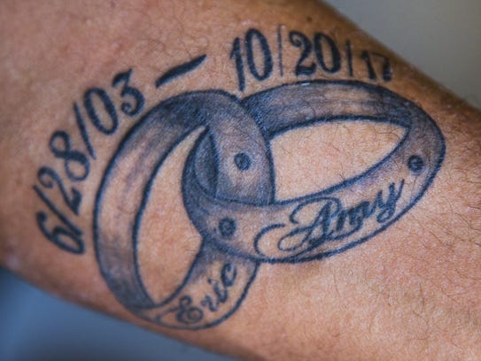 Eric Porter, Mesa, has a tattoo on his arm honoring