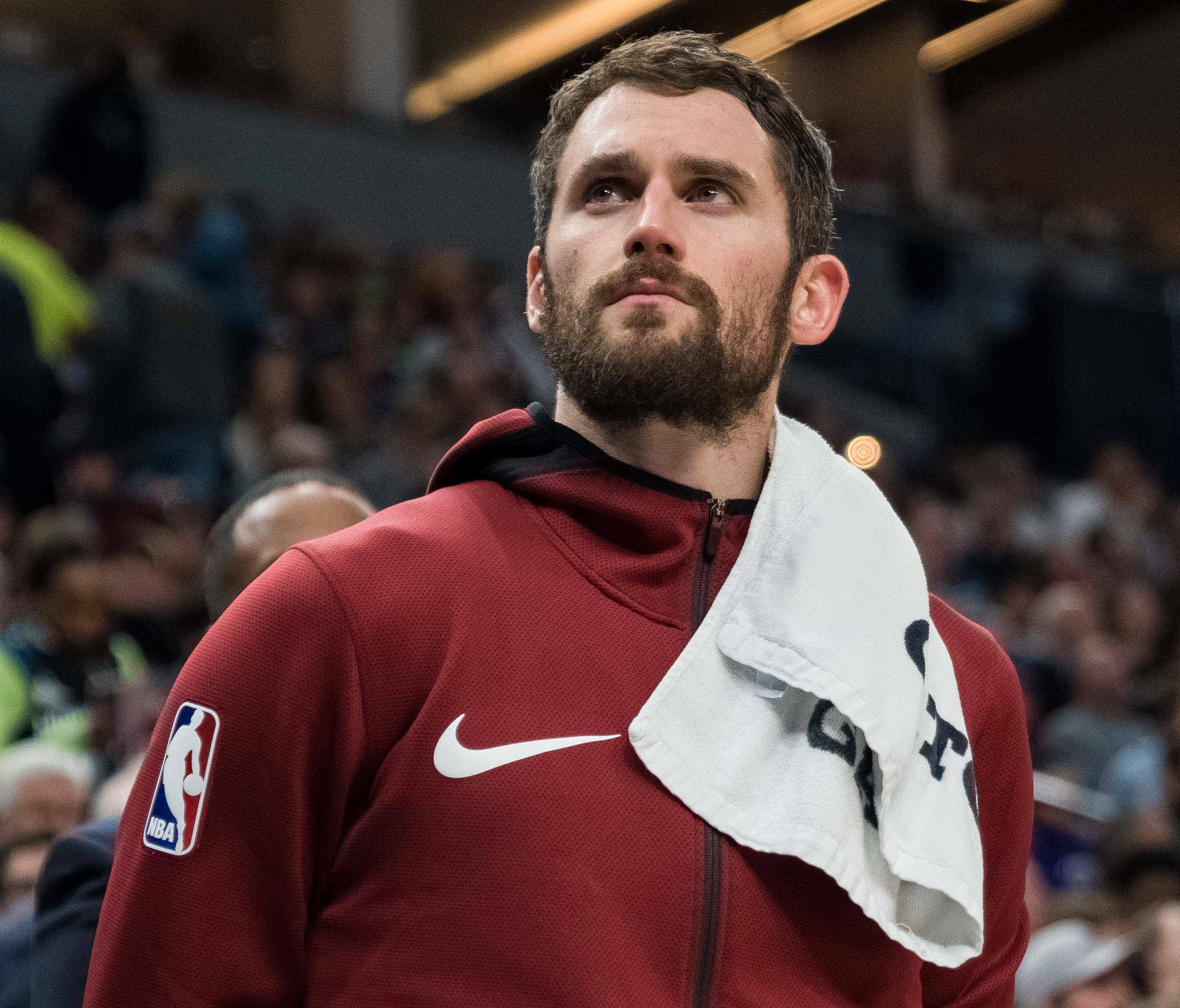 Kevin Love left Saturday's loss to the Thunder with an illness.