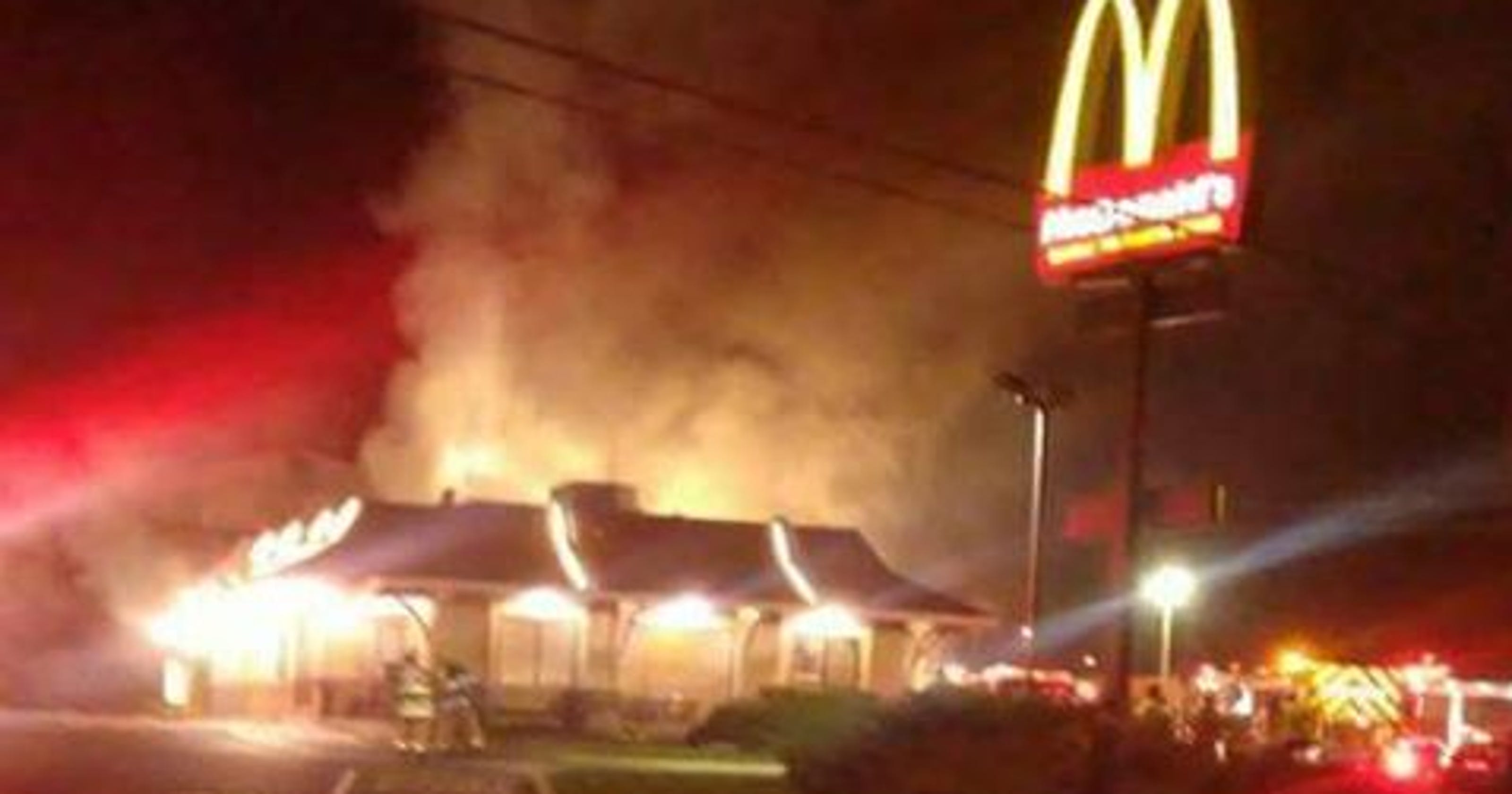 McDonald's East complete loss after grease fire