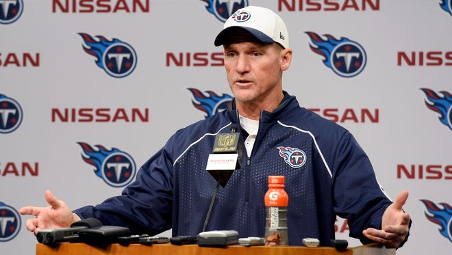 Tennessee Titans head coach Ken Whisenhunt answers questions from the media.