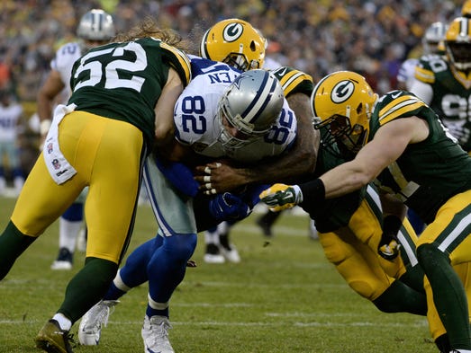Green Bay Packers outside linebackers Mike Neal (96)