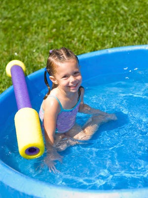 Kiddie pools are often full of harmful bacteria. Encourage children not to drink pool water.