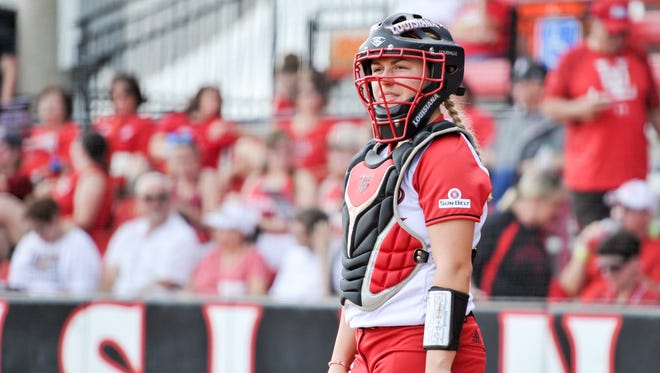 UL catcher Lexie Comeaux is one of three returning starters for the Ragin' Cajuns softball team.