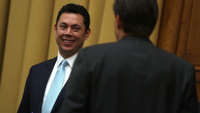 Rep. Jason Chaffetz, R-Utah, talks before the start of a House Judiciary Committee hearing on March 16, 2017, in Washington.