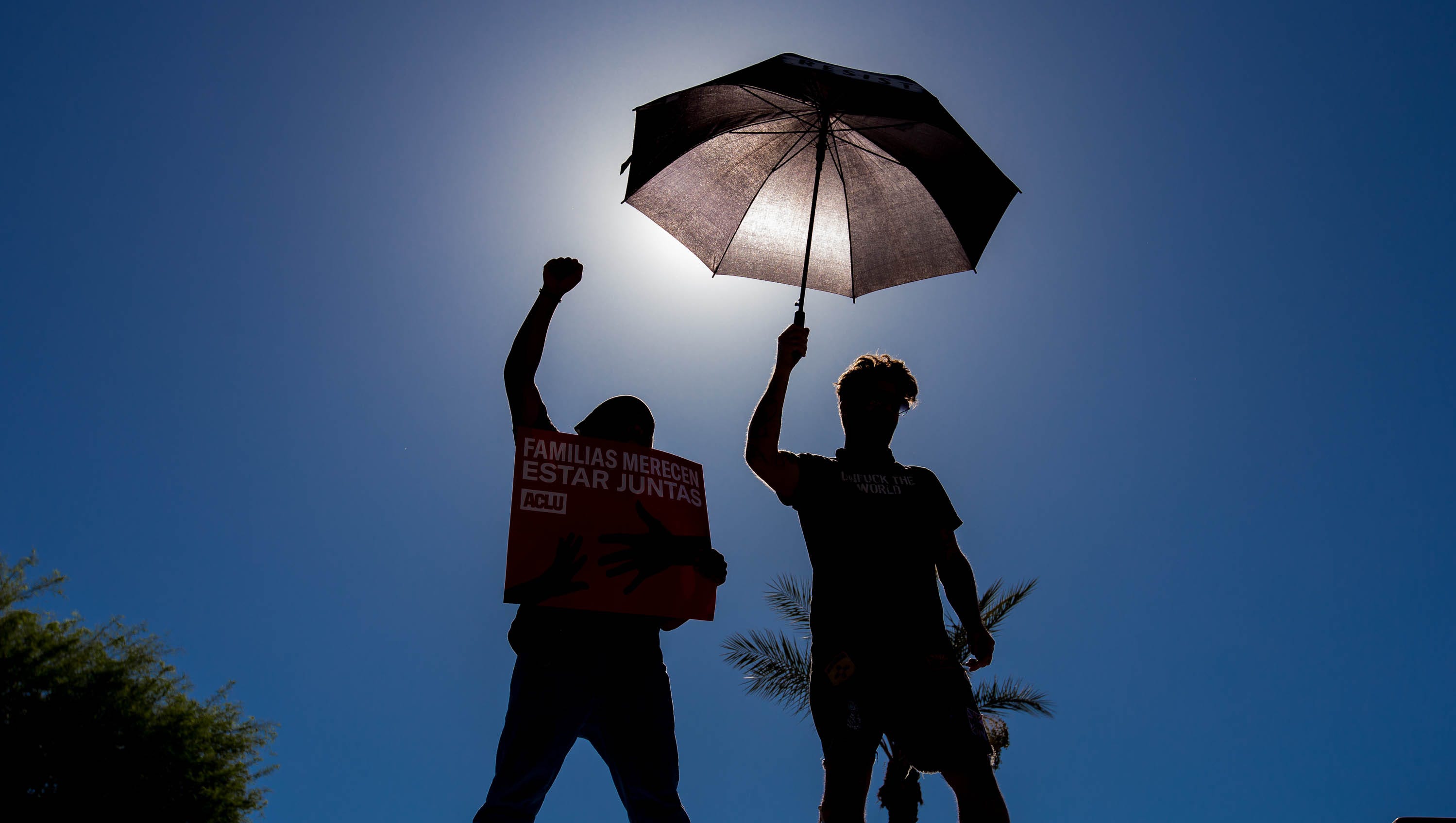 Jerome Mann, left, and Jon Linton, both of Phoenix,