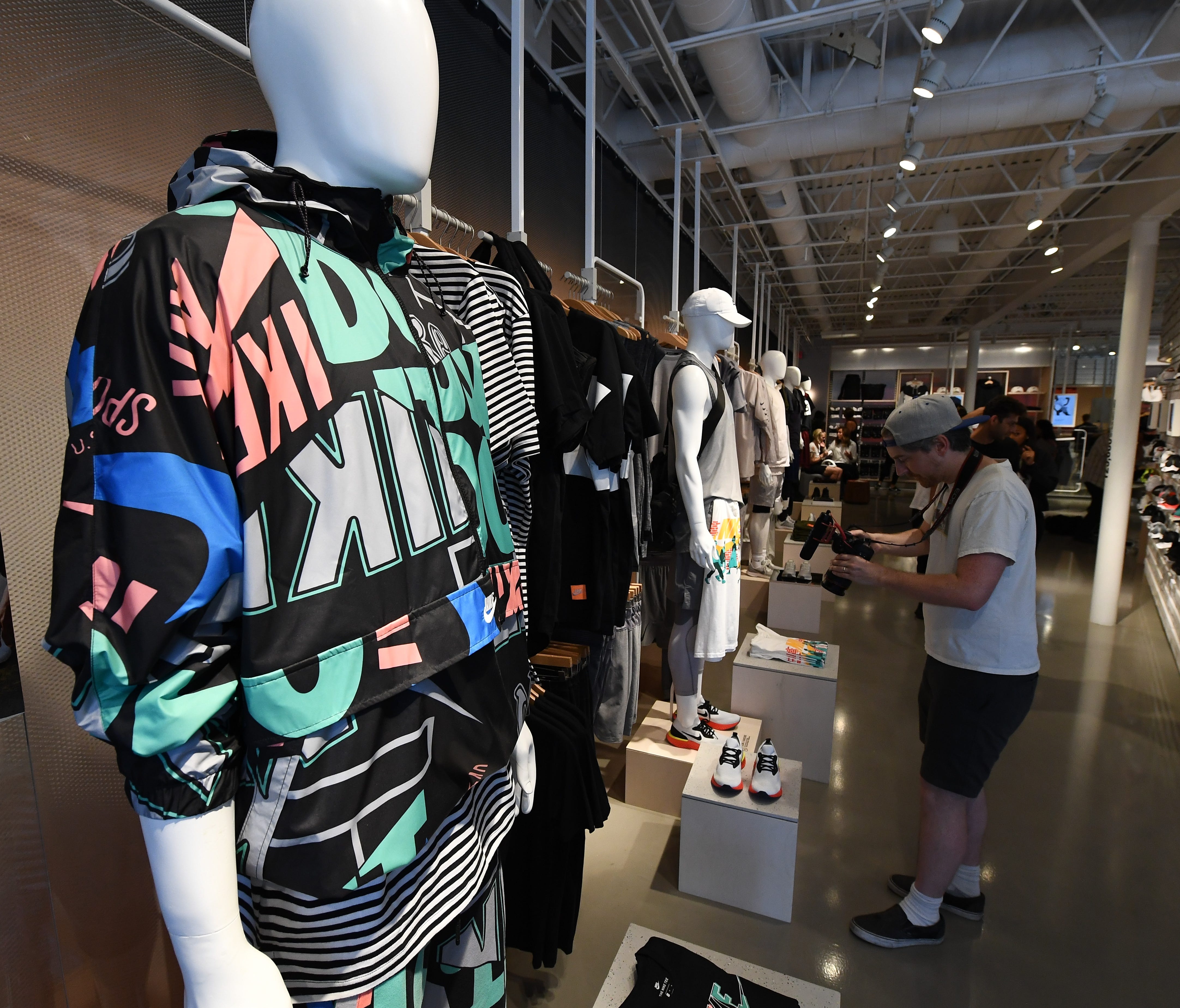 The interior of the new Nike by Melrose store. It's one of four Nike Live concept stores inspired by local NikePlus members. More neighborhood-specific locations will open around the world.