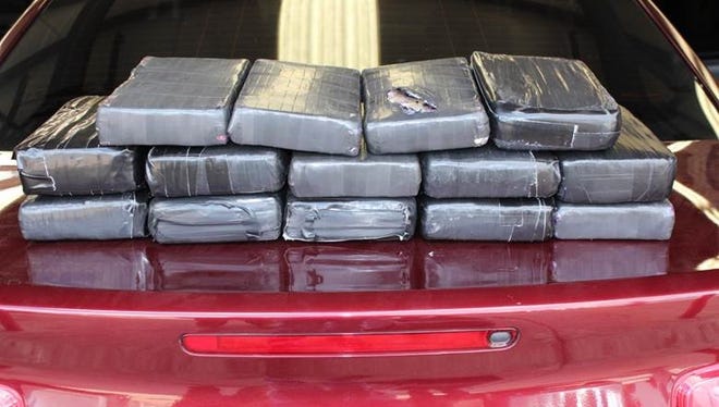 Around $400,000 of cocaine seized by the Rankin County drug interdiction team.