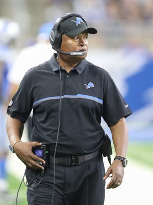 Detroit Lions head coach Jim Caldwell on the sidelines in the fourth quarter during the home opener against the Tennessee Titans on Sunday, Sept. 18, 2016 at Ford Field in Detroit.