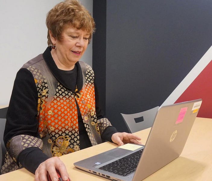 At age 61, Michele Meagher was hired as a corporate communications specialist by Tufts Health Plan. She is part of a fast-growing segment of those remaining in the workplace well into their golden years.