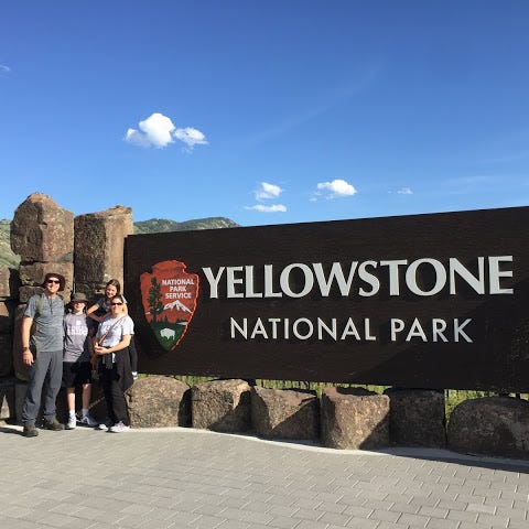 The Kendrick family of Carmel stands next to the s