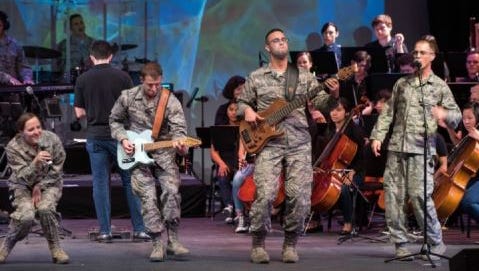 The US Air Force band Mobility will perform May 10 on Plaza de Las Cruces.