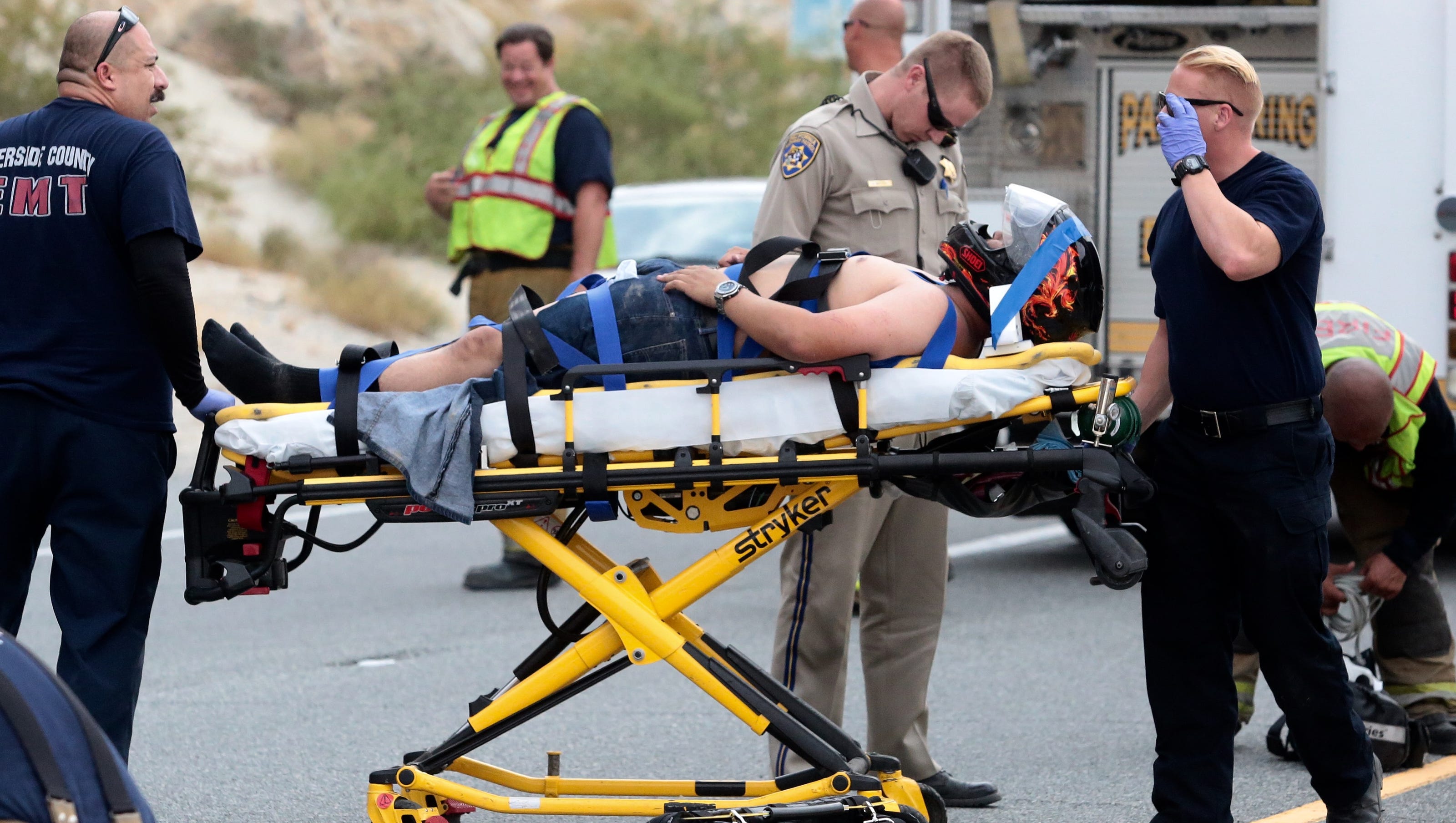 Man injured in Palm Springs motorcycle crash
