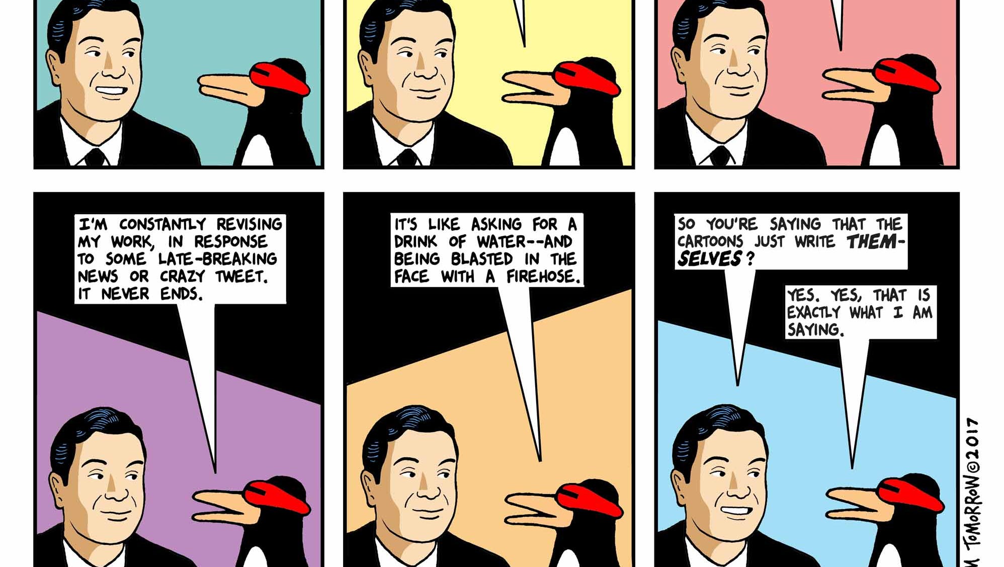 Pulitzer Nominated Political Cartoonist Returns Home To Iowa City