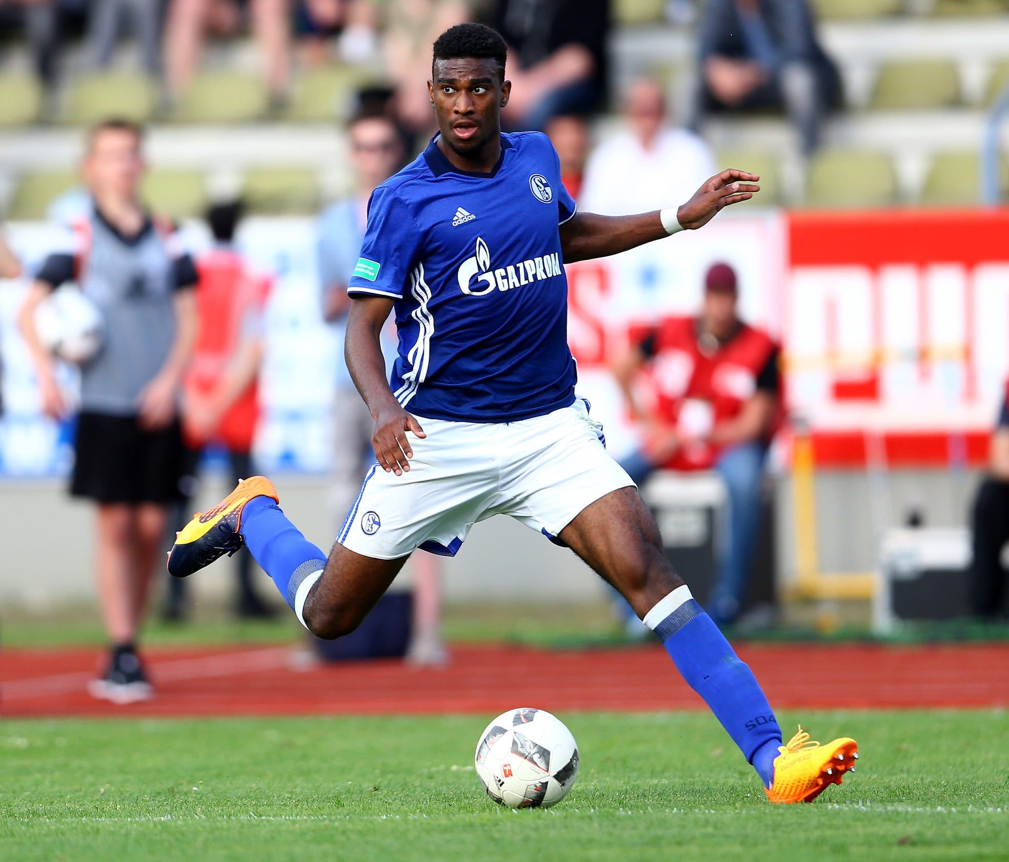 Haji Wright, playing with Schalke's U19 team, hopes to get playing time with the senior team next season.