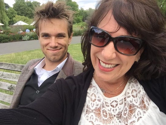 Sawyer and his mom on a trip this summer in London.