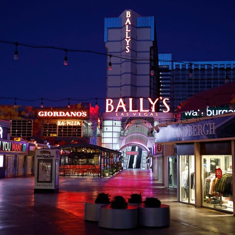 An outdoor mall at Bally's Las Vegas along the Las