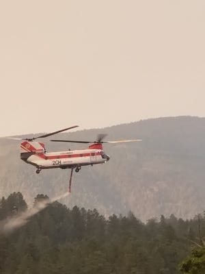Air and ground crews continue to battle the 416 blaze. This photo was taken by the 416 Fire team.