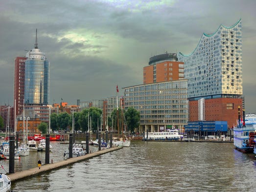 The burgeoning HafenCity district and its spectacular