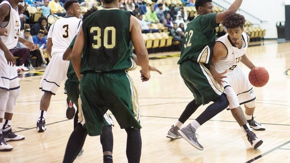 Tyler Junior College's Eden Ewing (24), shown here
