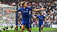 Chelsea's Marcos Alonso celebrates scoring a goal during