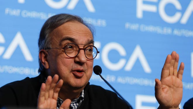 Fiat Chrysler CEO Sergio Marchionne speaks during a press conference Friday in Balocco, Italy.