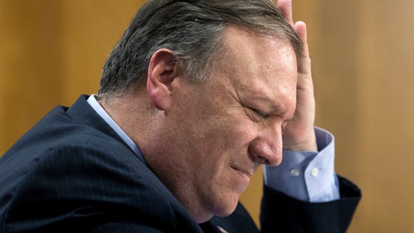 Secretary of State Mike Pompeo appears before the Senate