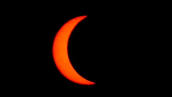 The eclipse taken in Shreveport by Mike Mangham and Mark Mangham with Twin Blends Photography at 1:16pm Monday afternoon.  