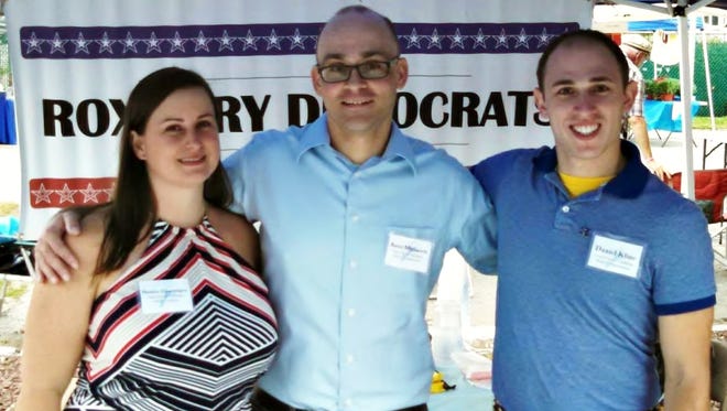 From left, Heather Champagne, Aaron Markworth and Dan Kline are Democratic candidates for council in Roxbury.