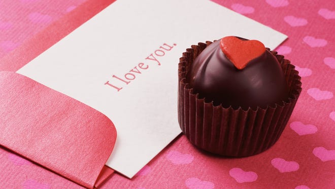 Chocolate Truffle With a Card Saying I Love You