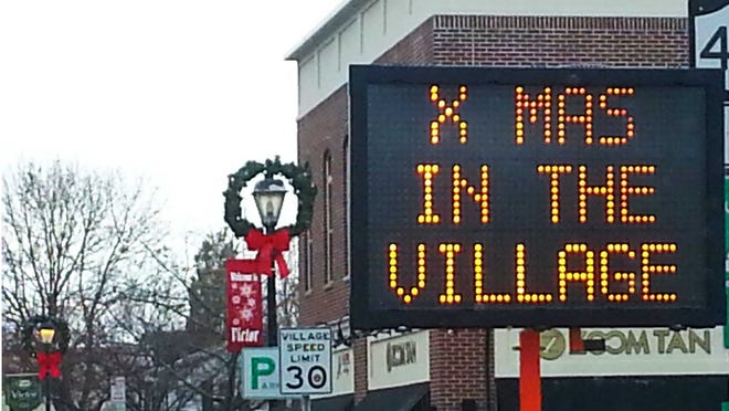X-Mas in the Village Sign 