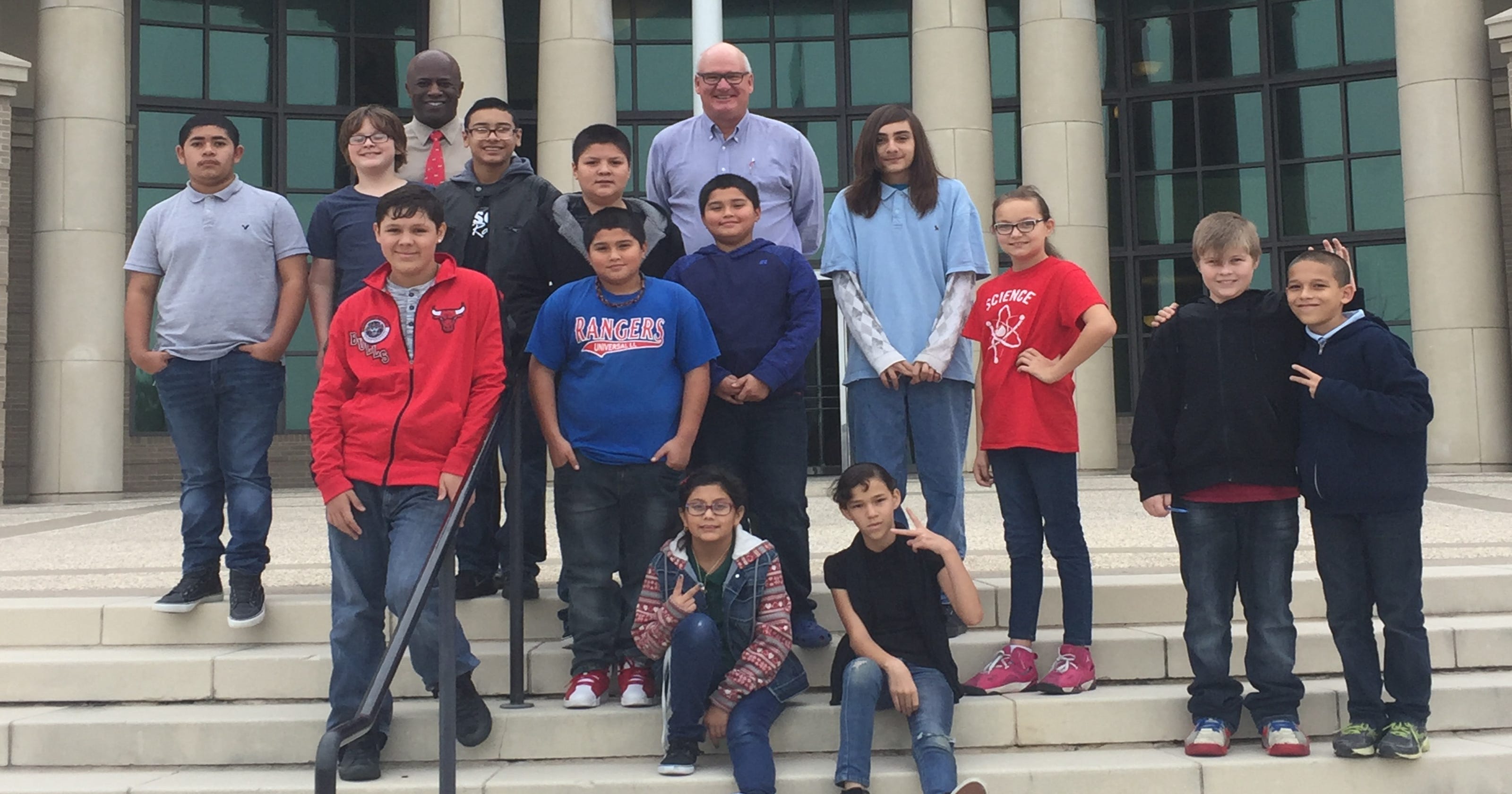 Driscoll Middle School receives visit from federal courthouse officials