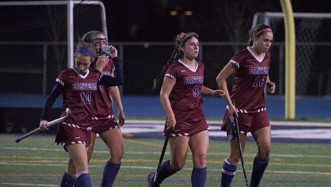 Eastern walks off the field after losing to West Essex 2-1 during the NJSIAA Tournament of Champions Final on Friday at Kean University in Union.