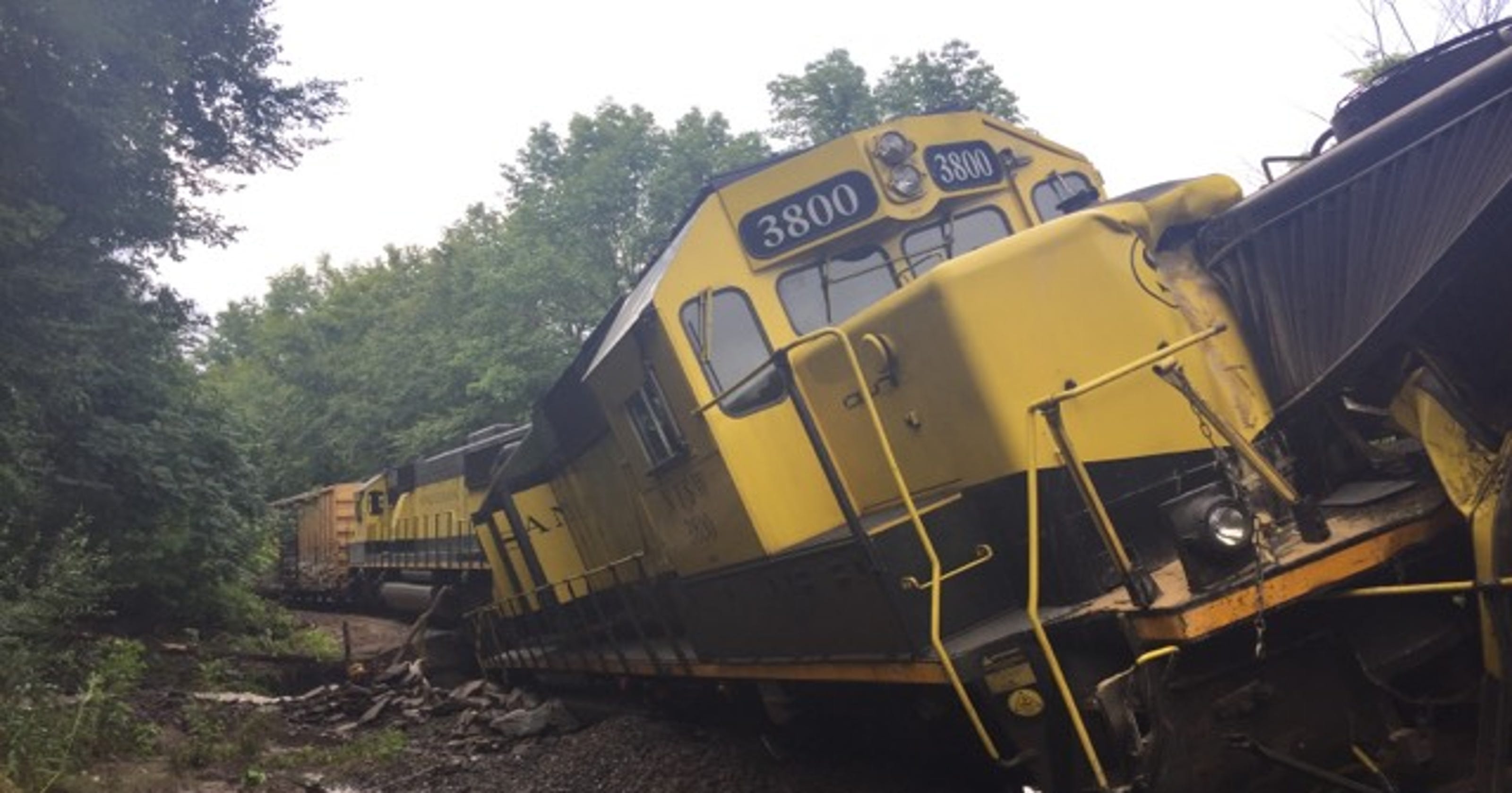 Train derails in Deposit No injuries after 16 cars sent off tracks