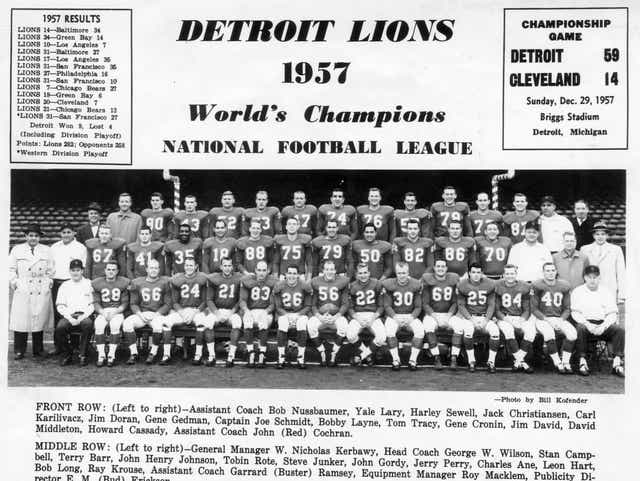 1957 Detroit Lions Meet The Championship Roster Where Are They Now