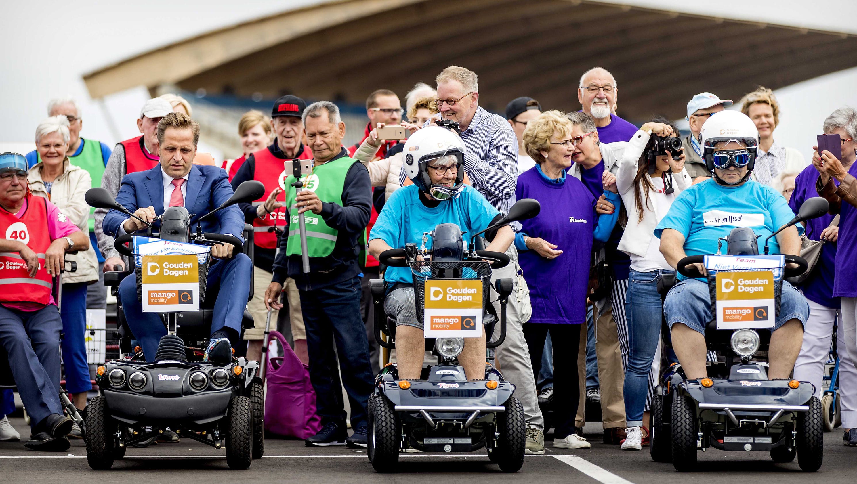 Mobility scooter race competition in the Netherlands