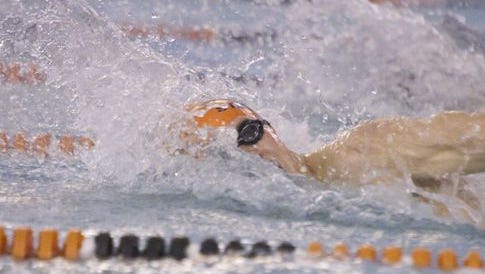 Brighton’s J.D. Ham won the 50 freestyle in 21.7 seconds and qualified for the state meet in the 100 free (49.1) in Thursday’s meet. Hartland won, 97-84.