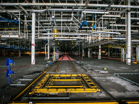 Inside the former General Motors plant on Boxwood Road.