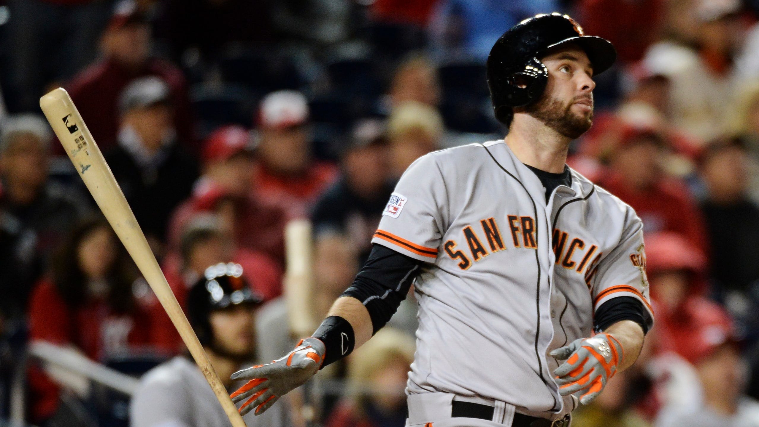 Giants win longest playoff game on Belt's 18th-inning HR