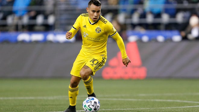 Crew midfielder Lucas Zelarayan injured his hamstring on Saturday, Oct. 3, 2020, at FC Dallas. He will miss the next game, and perhaps longer.