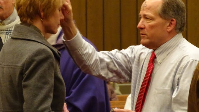 Parishioners at St. Joseph Catholic Church attended an Ash Wednesday service to celebrate the first day of Lent.