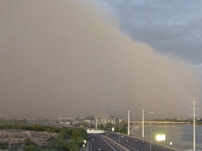 Dust Storm rolls across Loop 202 in Mesa July 30, 2018.