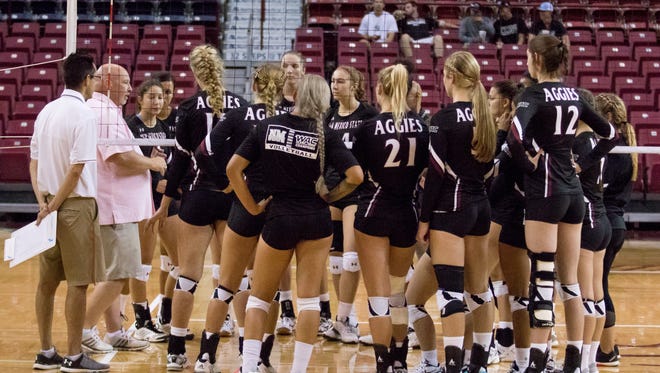 New Mexico State volleyball coach Michael Jordan and the Aggies host the Borderland Invitational this weekend.